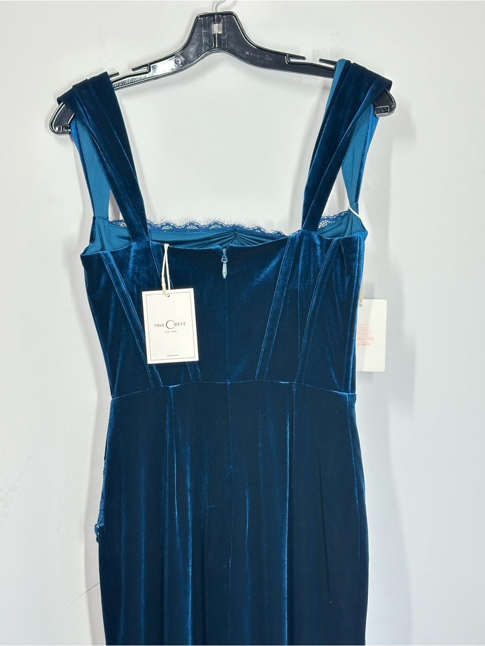 Miss Circle Odilia Teal Velvet Corset Maxi Dress - Women's Medium, NWT - Picture 6 of 7
